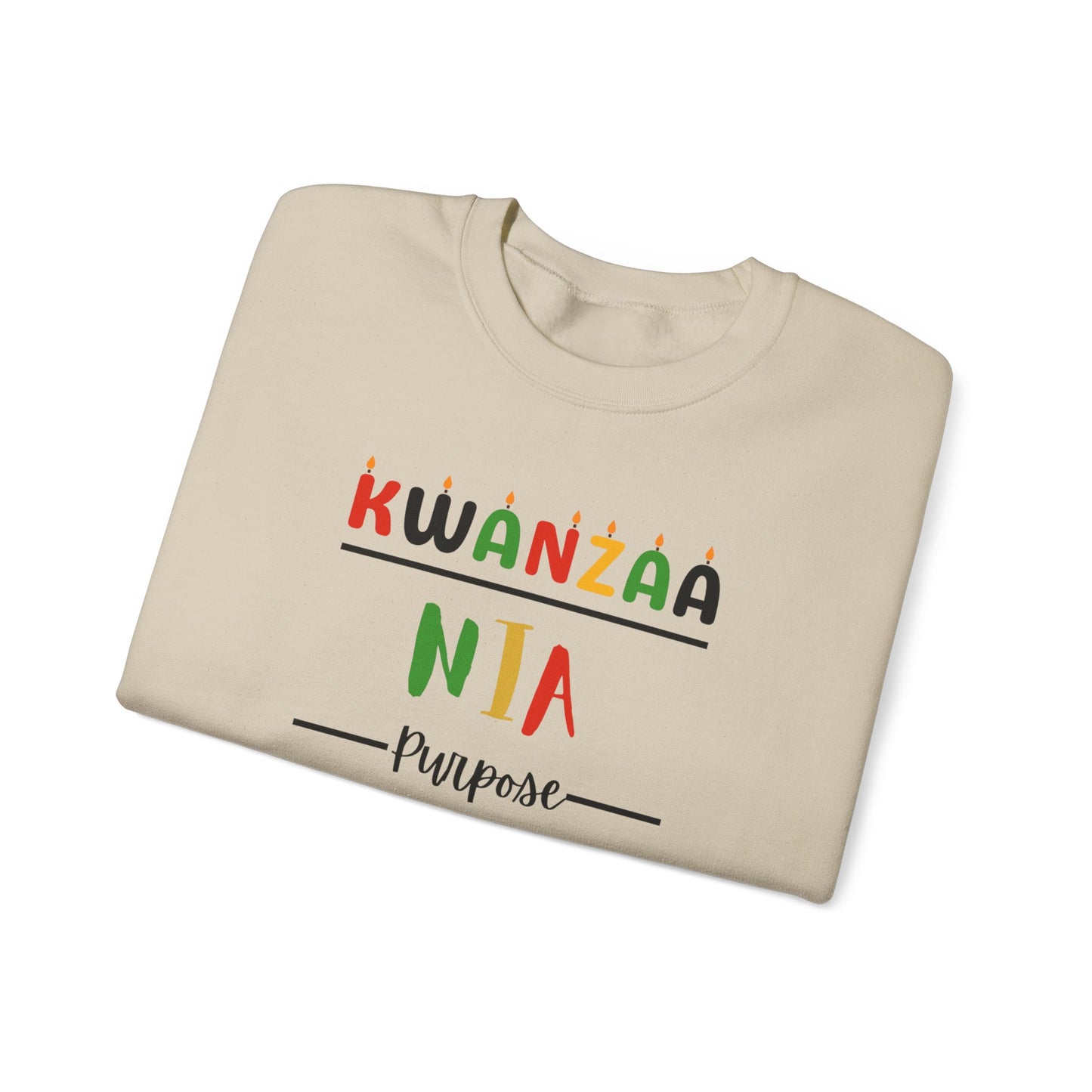 Nia, Kwanzaa Unity Sweatshirt - Cozy Crewneck, Unisex Gift, Celebratory Apparel, Holiday Sweater, Unity Message