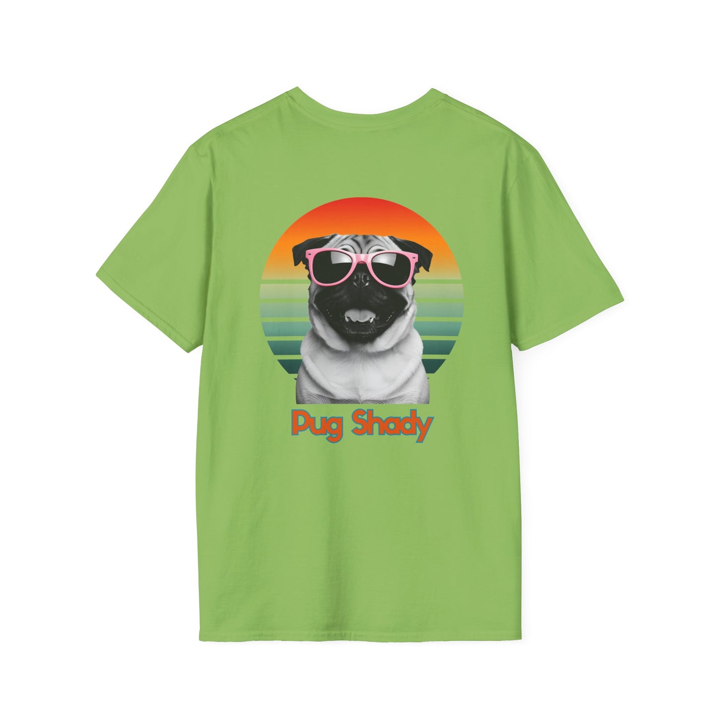 Pug, Retro Pug Shady T-Shirt, Fun Dog Lover Gift, Vintage Style Tee, Unisex Graphic Shirt, Casual Wear, Dog Mom Shirt