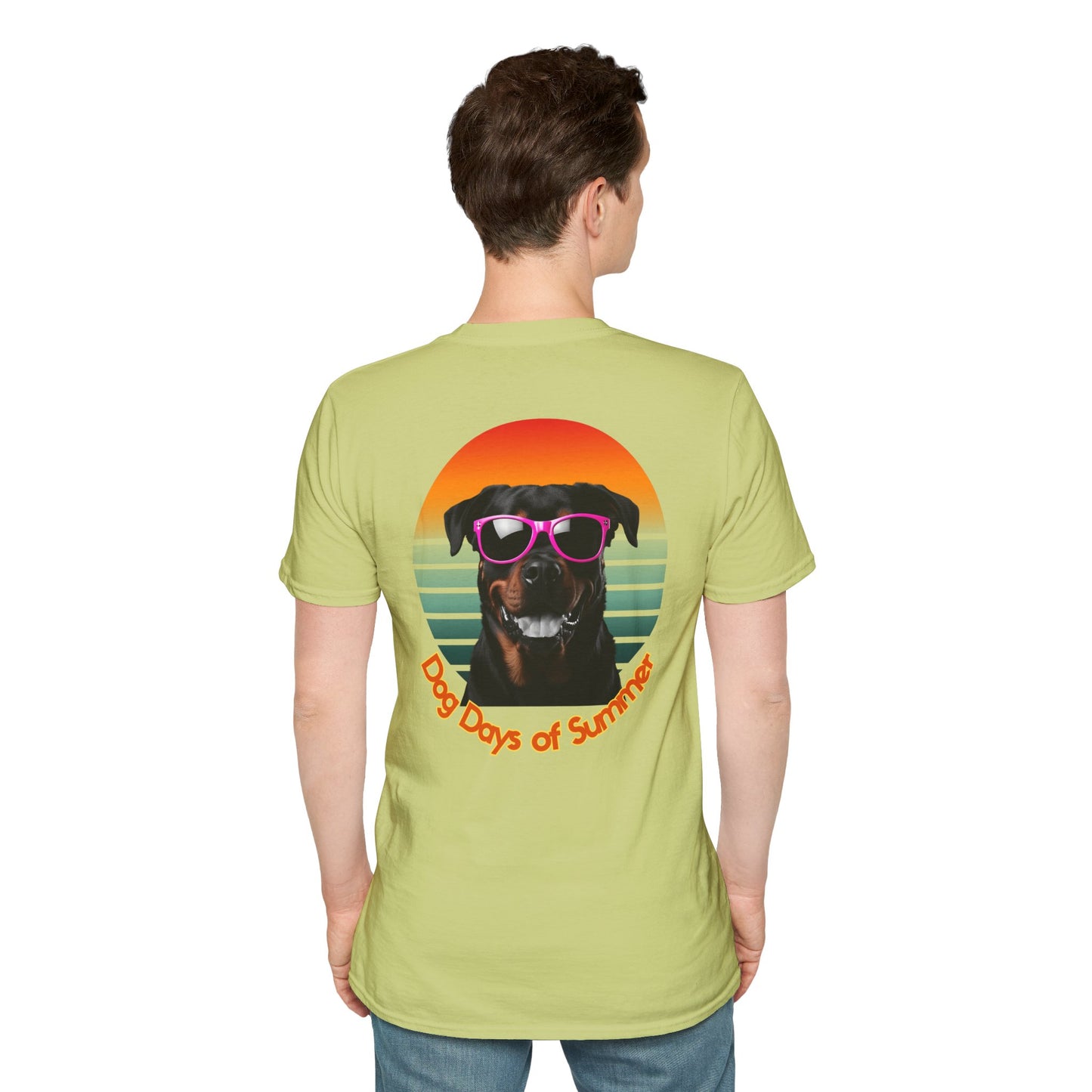 Rottweiler, Dog Days of Summer Unisex T-Shirt, Cute Pet Shirt, Summer Tee, Dog Lover Gift, Fun and Relaxed Style, Graphic Tee