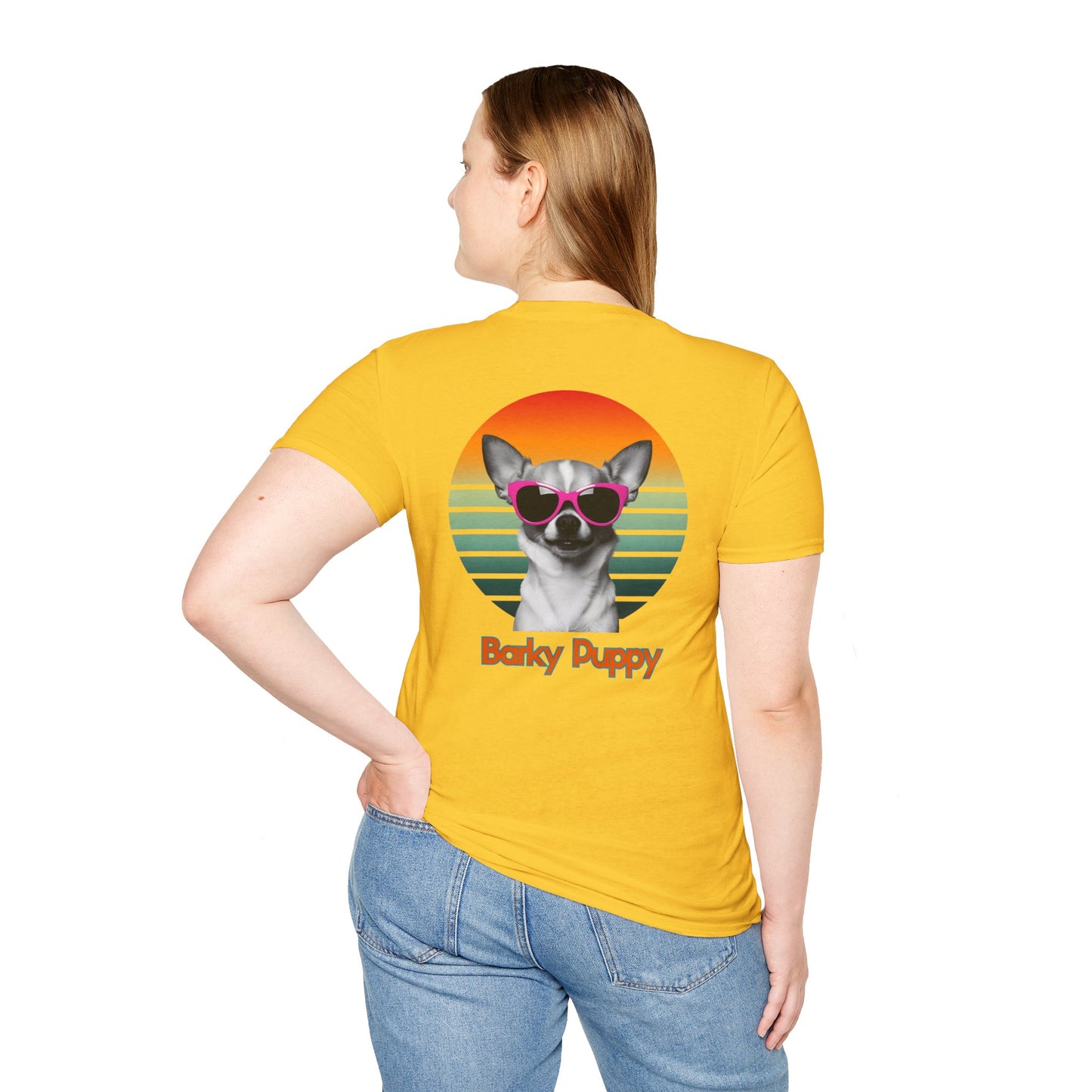 Chihuahua, Barky Puppy, Stylish Dog Art T-Shirt, Pet Lover Gift, Summer Vibes Tee, Unisex Graphic Shirt, Cool Dog Apparel, Dog Owner Fashion