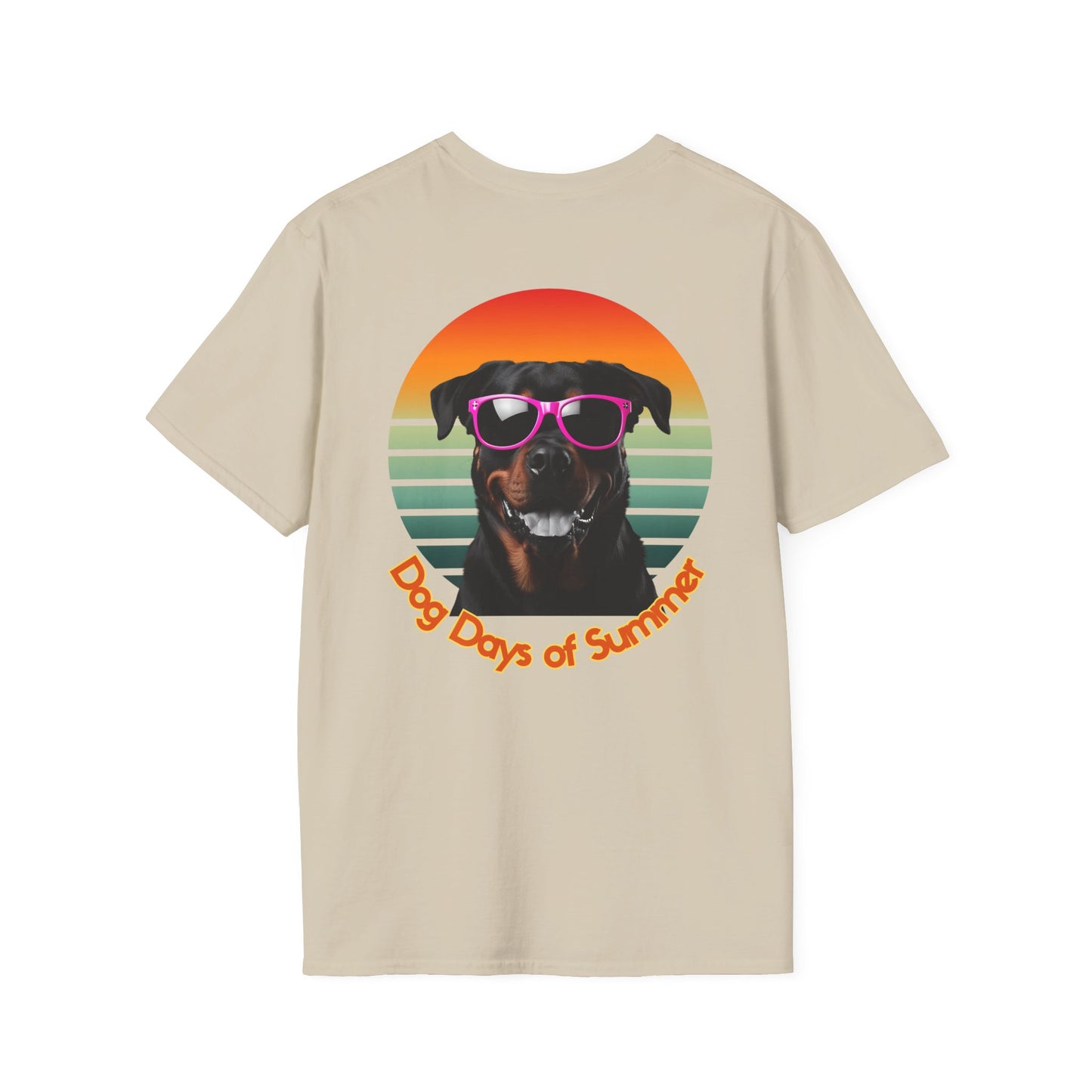 Rottweiler, Dog Days of Summer Unisex T-Shirt, Cute Pet Shirt, Summer Tee, Dog Lover Gift, Fun and Relaxed Style, Graphic Tee