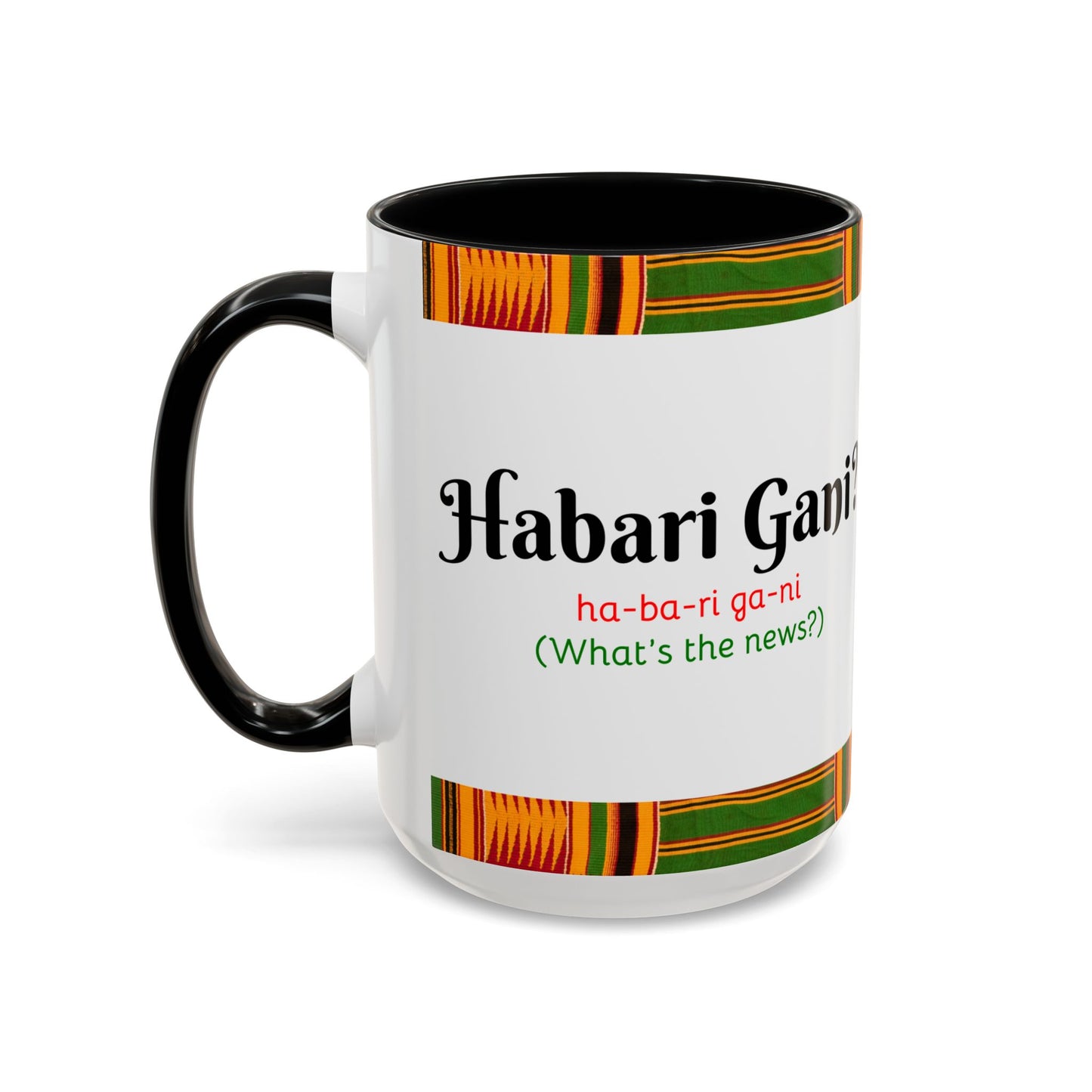 Kwanzaa Inspired Accent Coffee Mug, Vibrant African Heritage Mug, Ideal for Celebrations, Gift for Kwanzaa, Unique Everyday Use