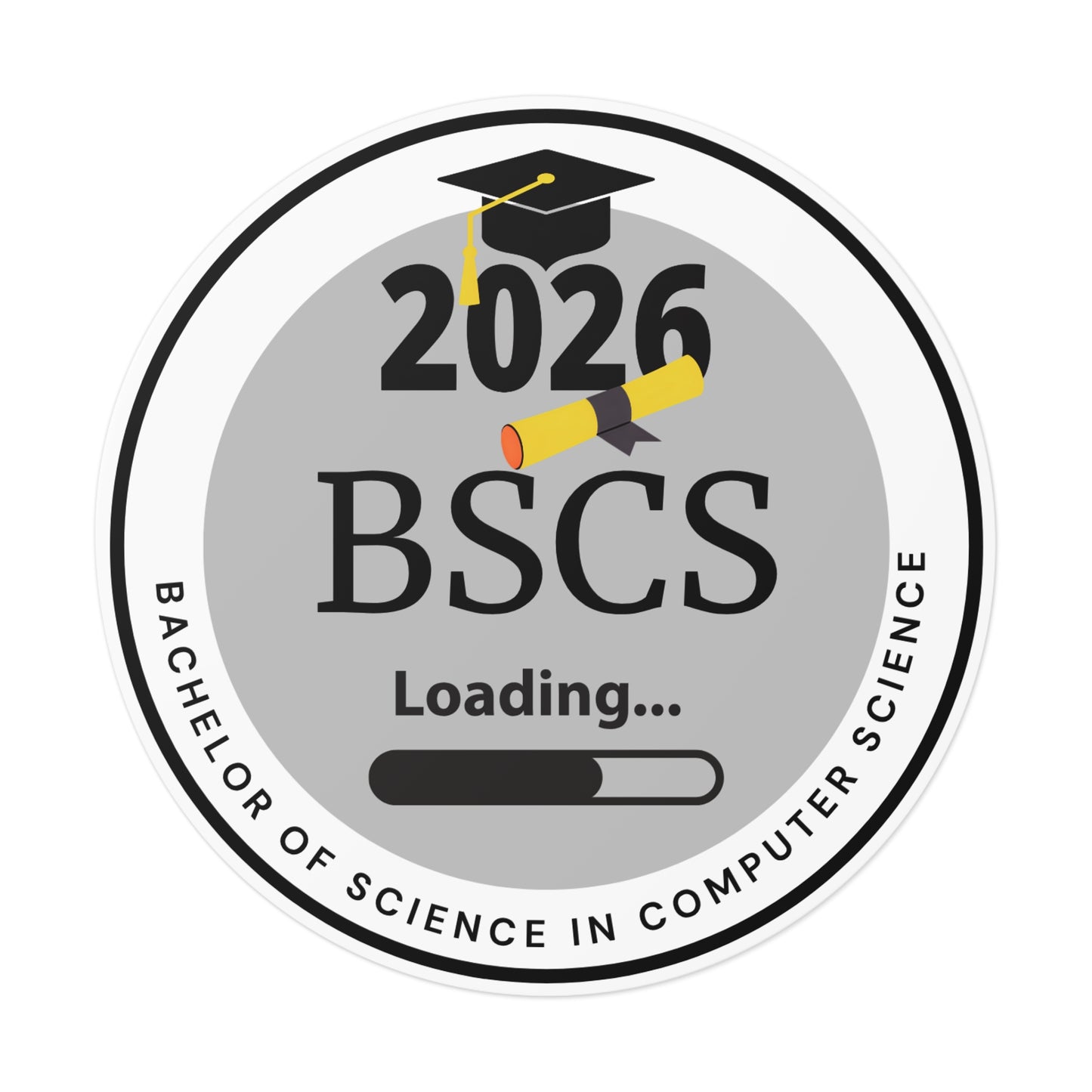 Vinyl Sticker -Vinyl Sticker - Bachelor of Science in Computer Science, c/o 2026, Future Graduate