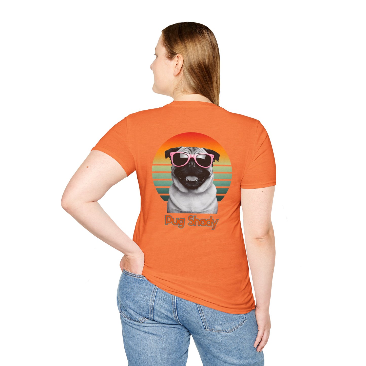 Pug, Retro Pug Shady T-Shirt, Fun Dog Lover Gift, Vintage Style Tee, Unisex Graphic Shirt, Casual Wear, Dog Mom Shirt