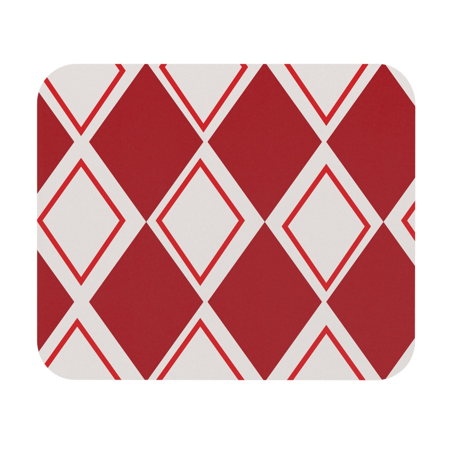 D9 Fraternity Inspired- KAPPA: Mouse Pad - Red and White Diamond Pattern