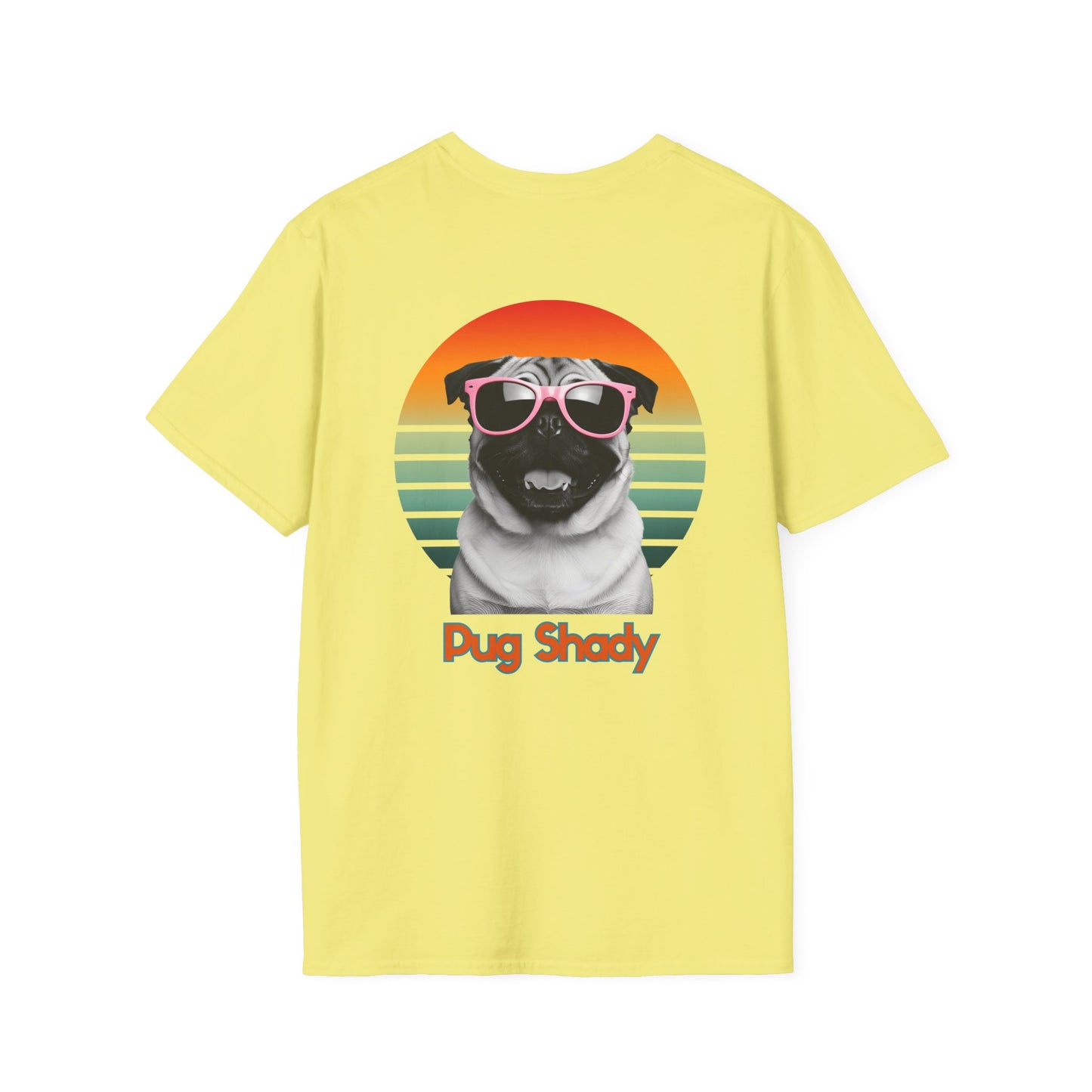Pug, Retro Pug Shady T-Shirt, Fun Dog Lover Gift, Vintage Style Tee, Unisex Graphic Shirt, Casual Wear, Dog Mom Shirt