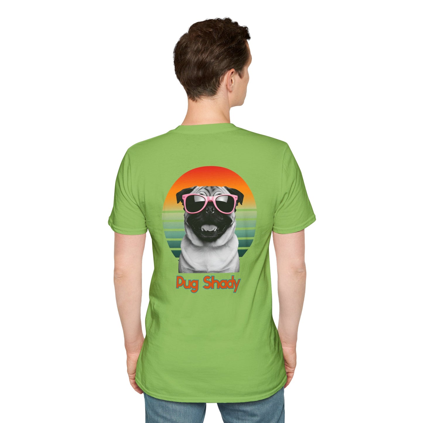 Pug, Retro Pug Shady T-Shirt, Fun Dog Lover Gift, Vintage Style Tee, Unisex Graphic Shirt, Casual Wear, Dog Mom Shirt