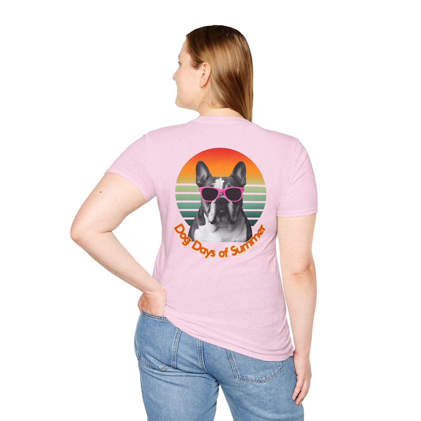 Bulldog, Dog Days of Summer T-Shirt, Summer Tee, Dog Lover Gift, Funny Dog Shirt, Pets Apparel, Summer Outfit, Casual Wear