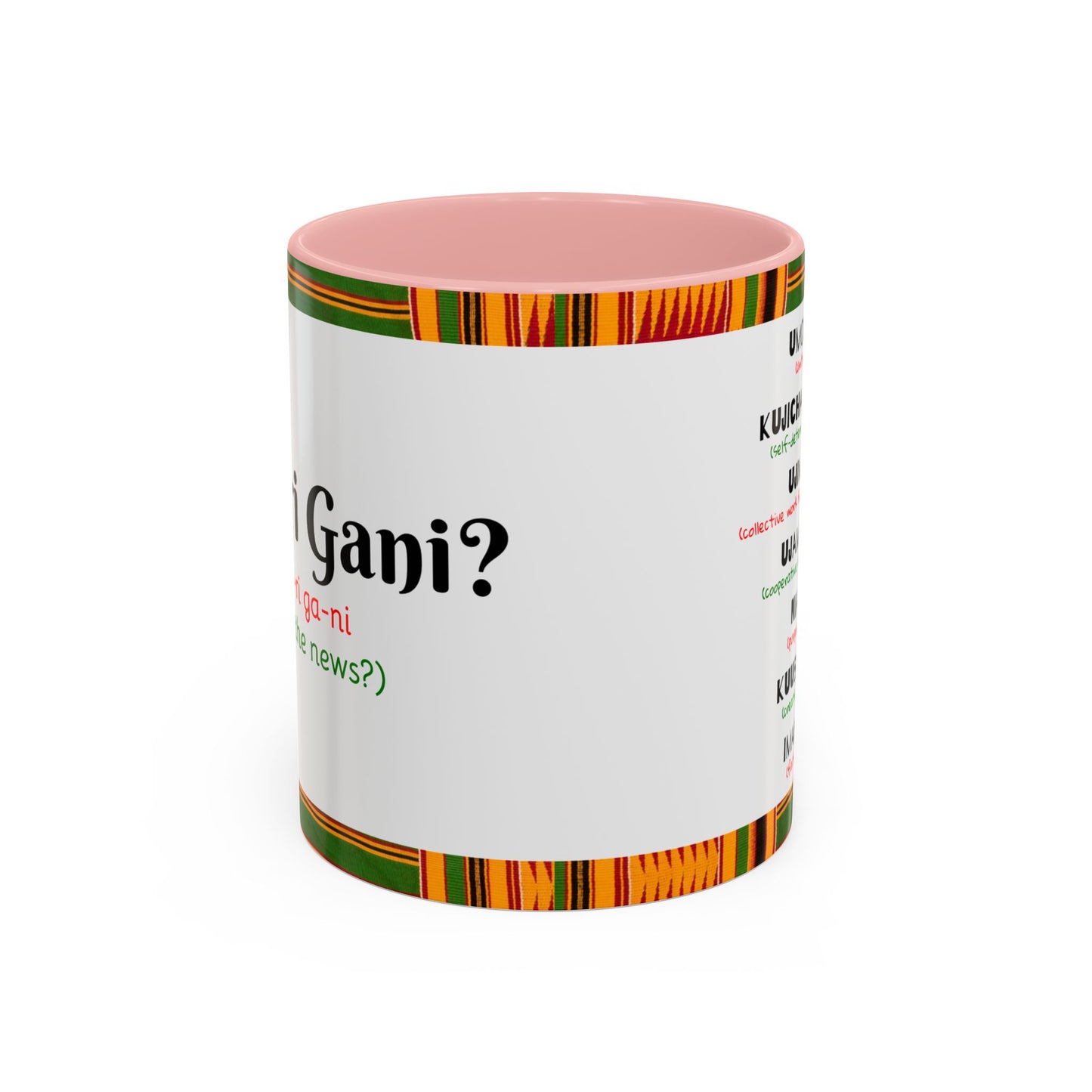Kwanzaa Inspired Accent Coffee Mug, Vibrant African Heritage Mug, Ideal for Celebrations, Gift for Kwanzaa, Unique Everyday Use