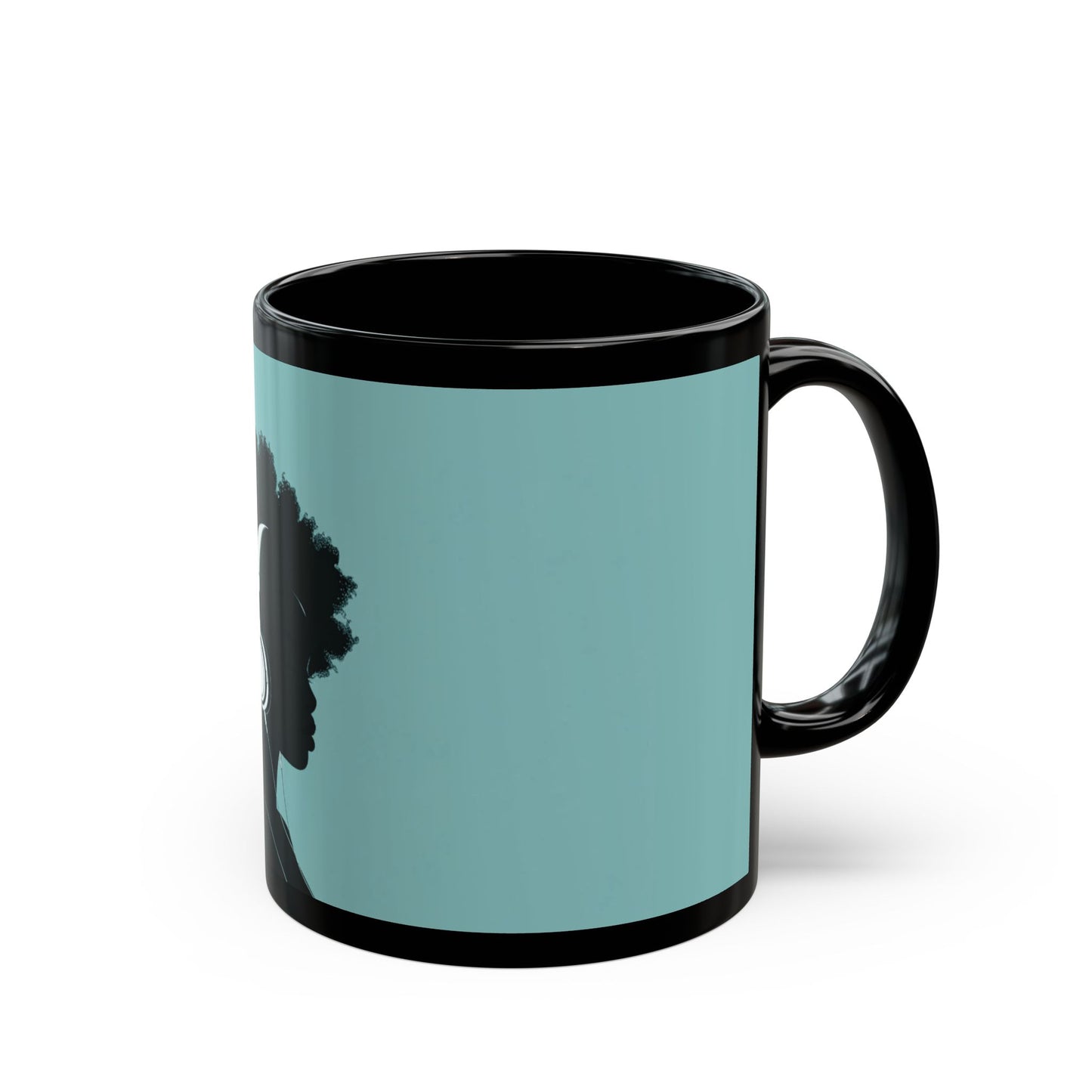 Chill 2 Coffee Mug, Afro Woman Listening to Music, Ceramic Mug (11oz)