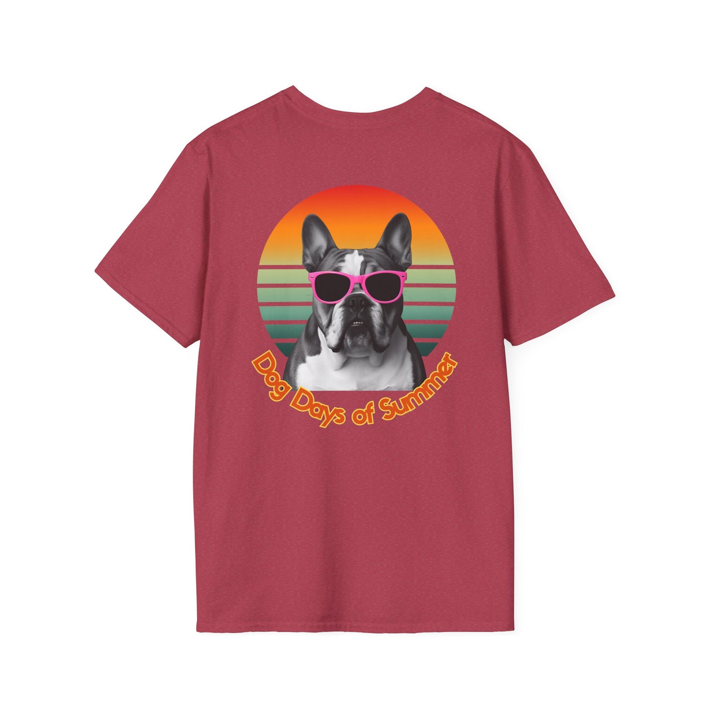 Bulldog, Dog Days of Summer T-Shirt, Summer Tee, Dog Lover Gift, Funny Dog Shirt, Pets Apparel, Summer Outfit, Casual Wear