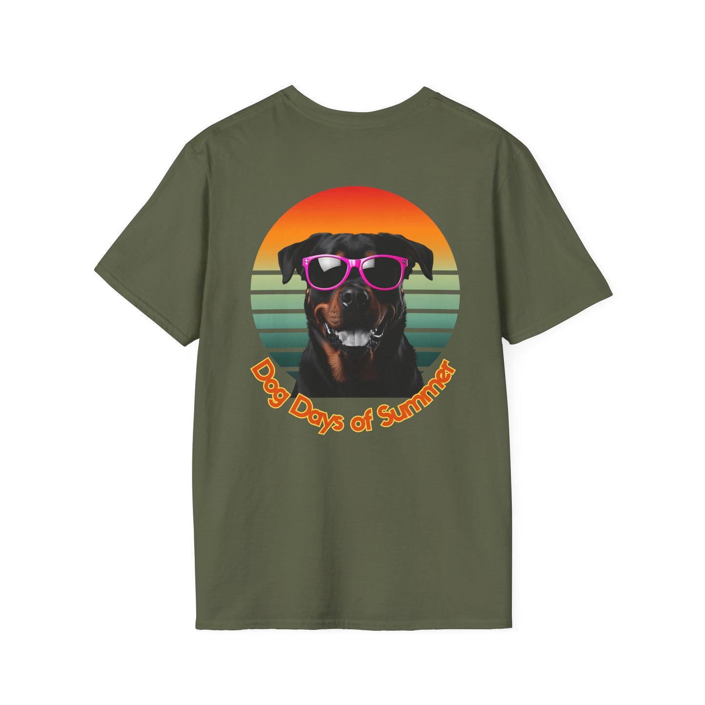 Rottweiler, Dog Days of Summer Unisex T-Shirt, Cute Pet Shirt, Summer Tee, Dog Lover Gift, Fun and Relaxed Style, Graphic Tee