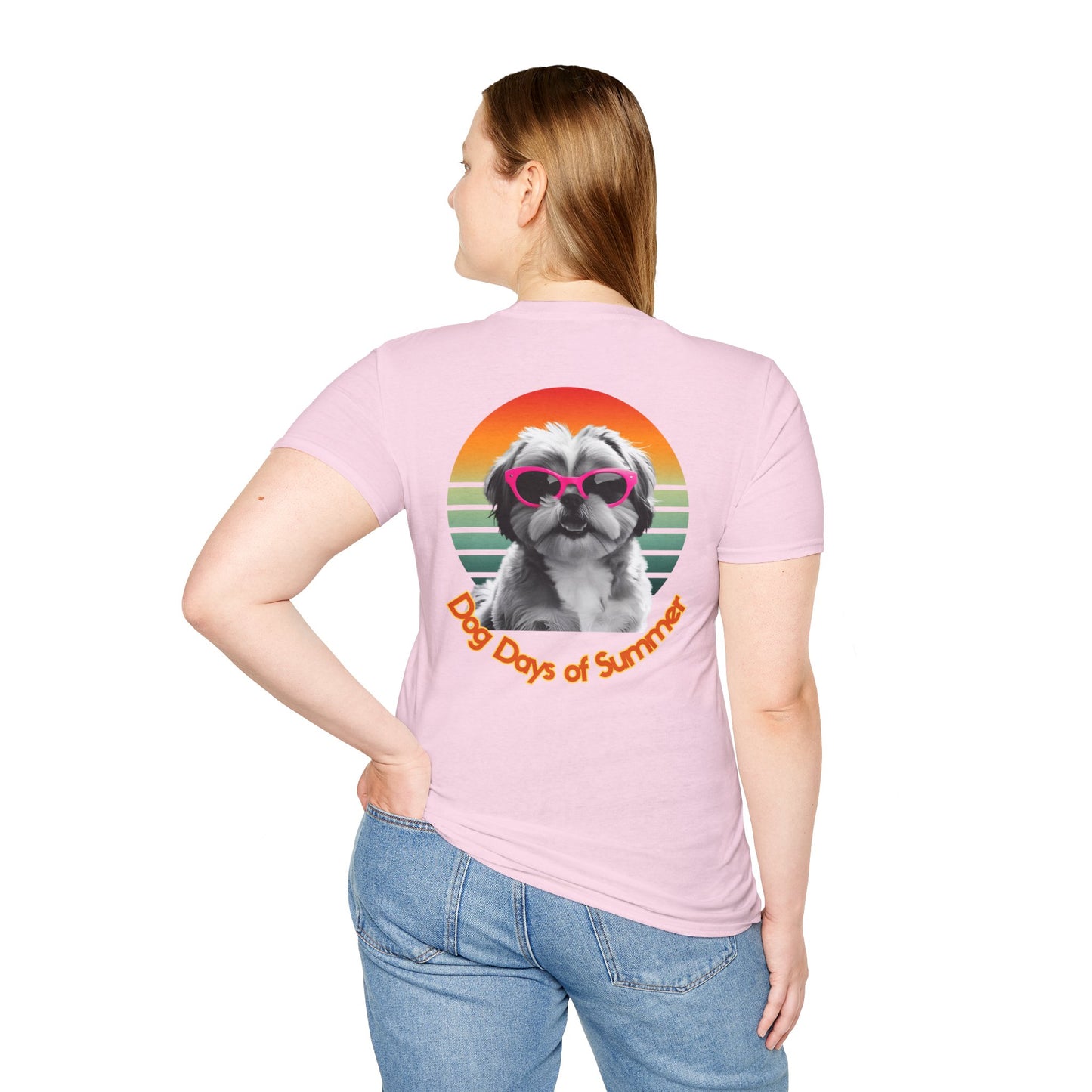 Shih Tzu, Dog Days of Summer Unisex T-Shirt, Summer Vibe Tee, Pet Lover Gift, Funny Dog Shirt, Casual Summer Wear, Cute Dog Graphic Tee