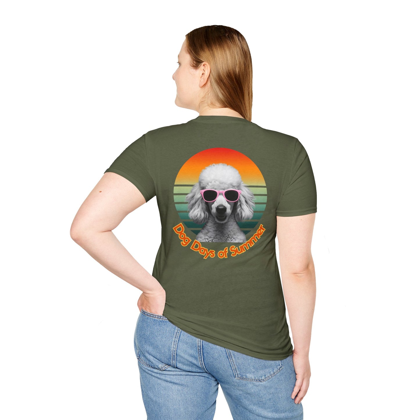 Poodle, Dog Days of Summer T-Shirt, Unisex Tee for Dog Lovers, Summer Vibe Shirt, Casual Wear, Pet Owner Gift, Comfortable Summer Apparel