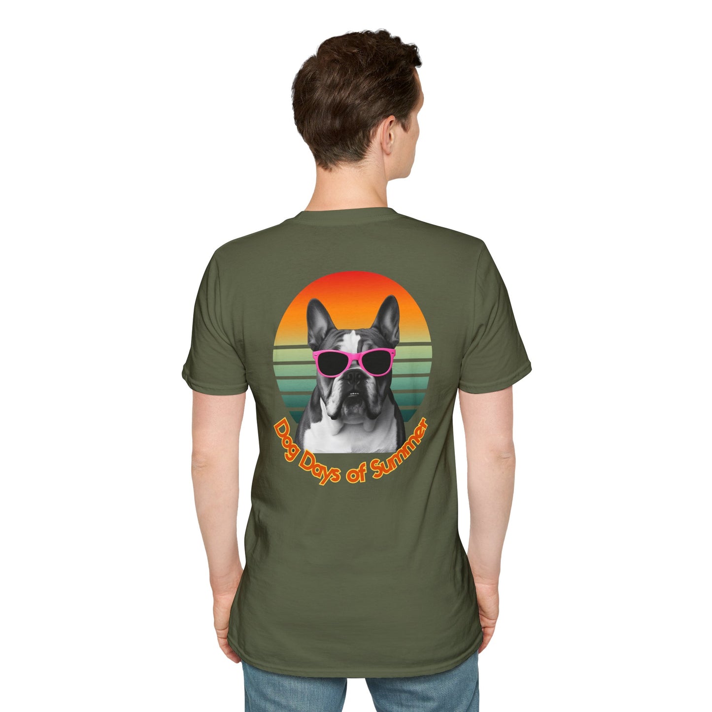 Bulldog, Dog Days of Summer T-Shirt, Summer Tee, Dog Lover Gift, Funny Dog Shirt, Pets Apparel, Summer Outfit, Casual Wear