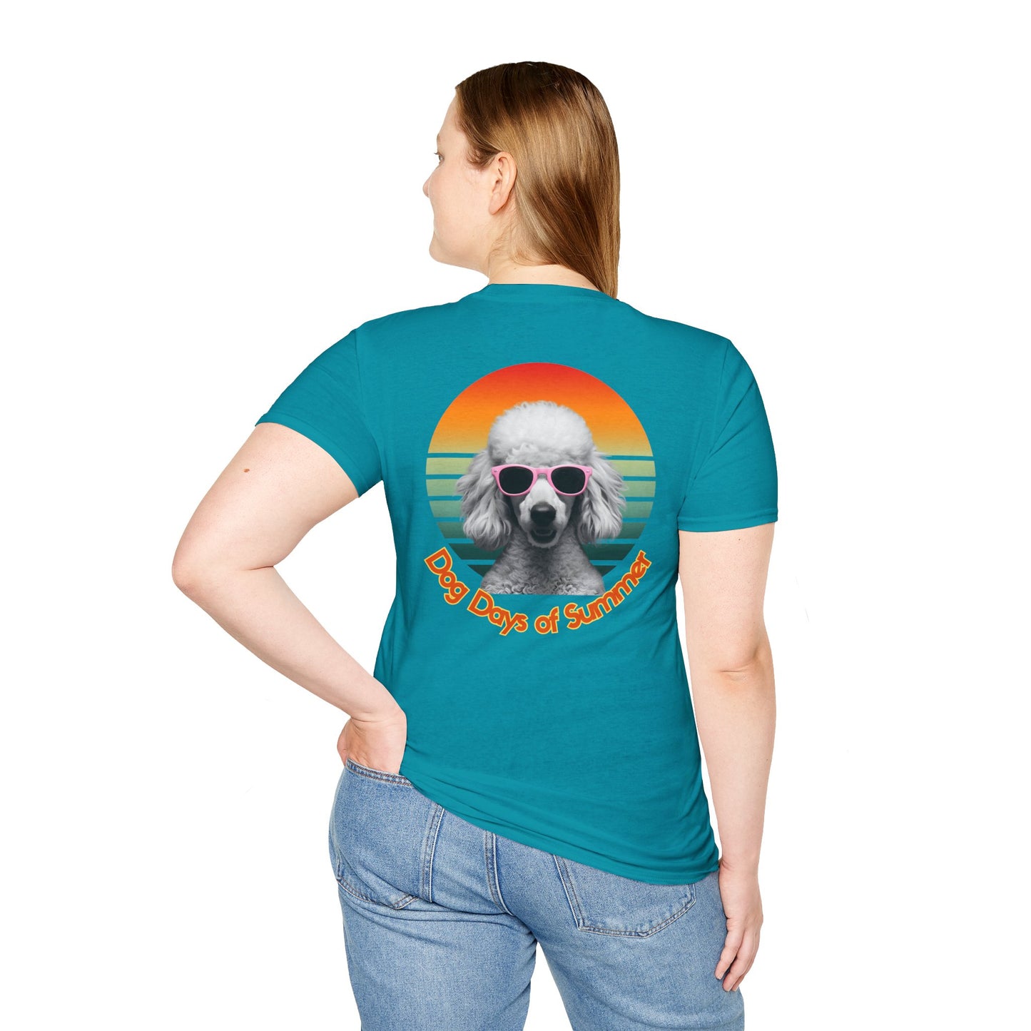 Poodle, Dog Days of Summer T-Shirt, Unisex Tee for Dog Lovers, Summer Vibe Shirt, Casual Wear, Pet Owner Gift, Comfortable Summer Apparel