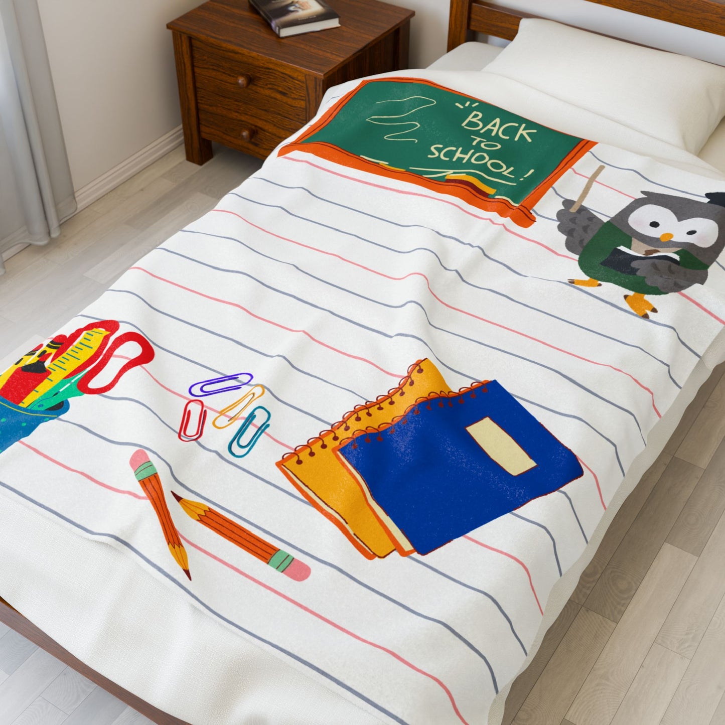 Blanket - Back to School, Copy of Cozy Check List Blanket, Velveteen Plush Throw, Rest Relax Nap Decor, Snuggle Blanket Gift, Self-Care Home Accessory