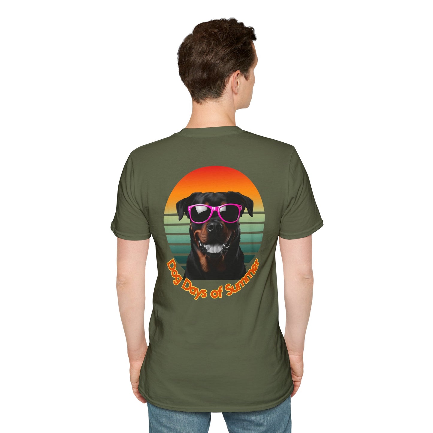 Rottweiler, Dog Days of Summer Unisex T-Shirt, Cute Pet Shirt, Summer Tee, Dog Lover Gift, Fun and Relaxed Style, Graphic Tee