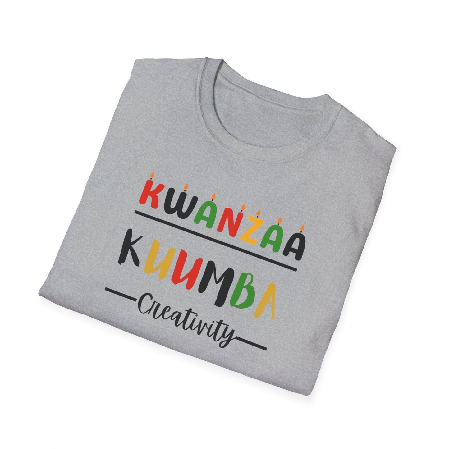 Kuumba, Kwanzaa T-Shirt, Unisex Softstyle Tee for Holidays, Cultural Celebration Apparel, Family Gatherings, Gift for Kwanzaa