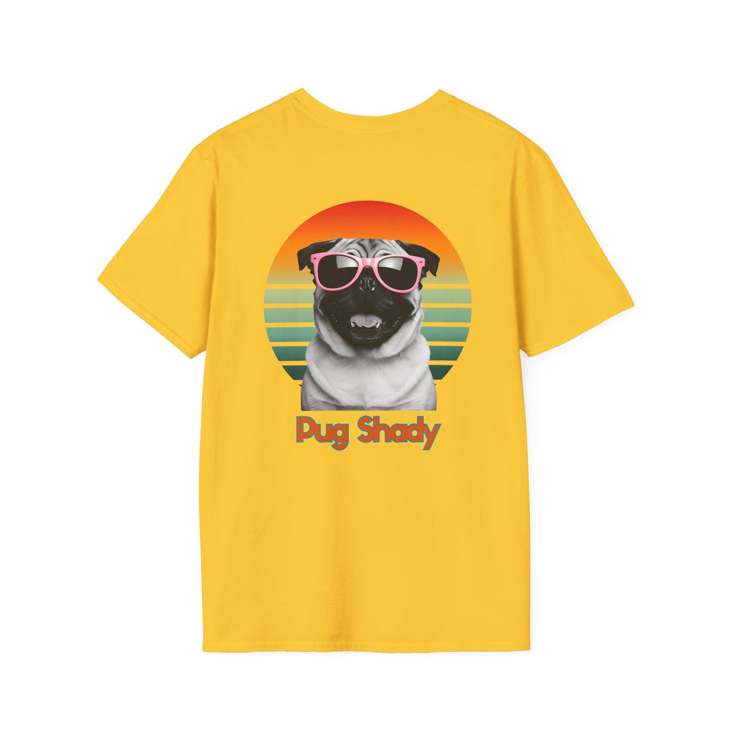 Pug, Retro Pug Shady T-Shirt, Fun Dog Lover Gift, Vintage Style Tee, Unisex Graphic Shirt, Casual Wear, Dog Mom Shirt