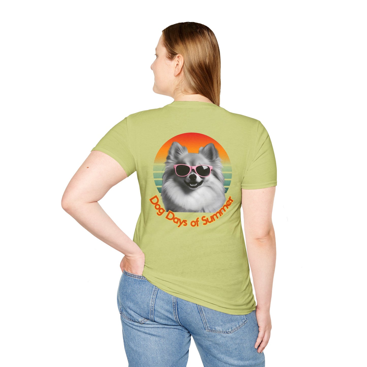 Pomeranian, Dog Days of Summer T-Shirt, Unisex Summer Tee, Dog Lover Shirt, Casual Graphic Tee, Gift for Dog Owners