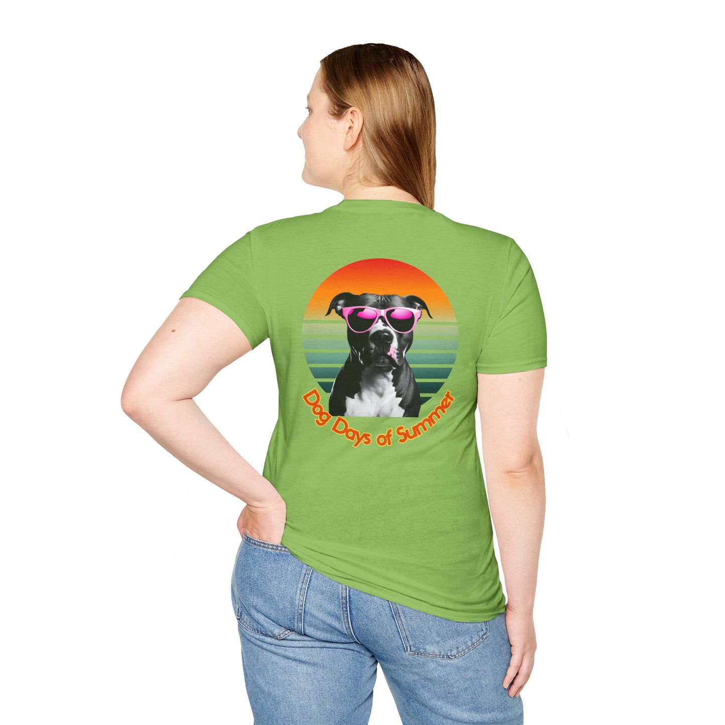 Pit Bull, Dog Days of Summer T-Shirt, Unisex Tee, Summer Vibe Shirt, Dog Lover Gift, Fun Graphic T-Shirt, Pet Themed Apparel
