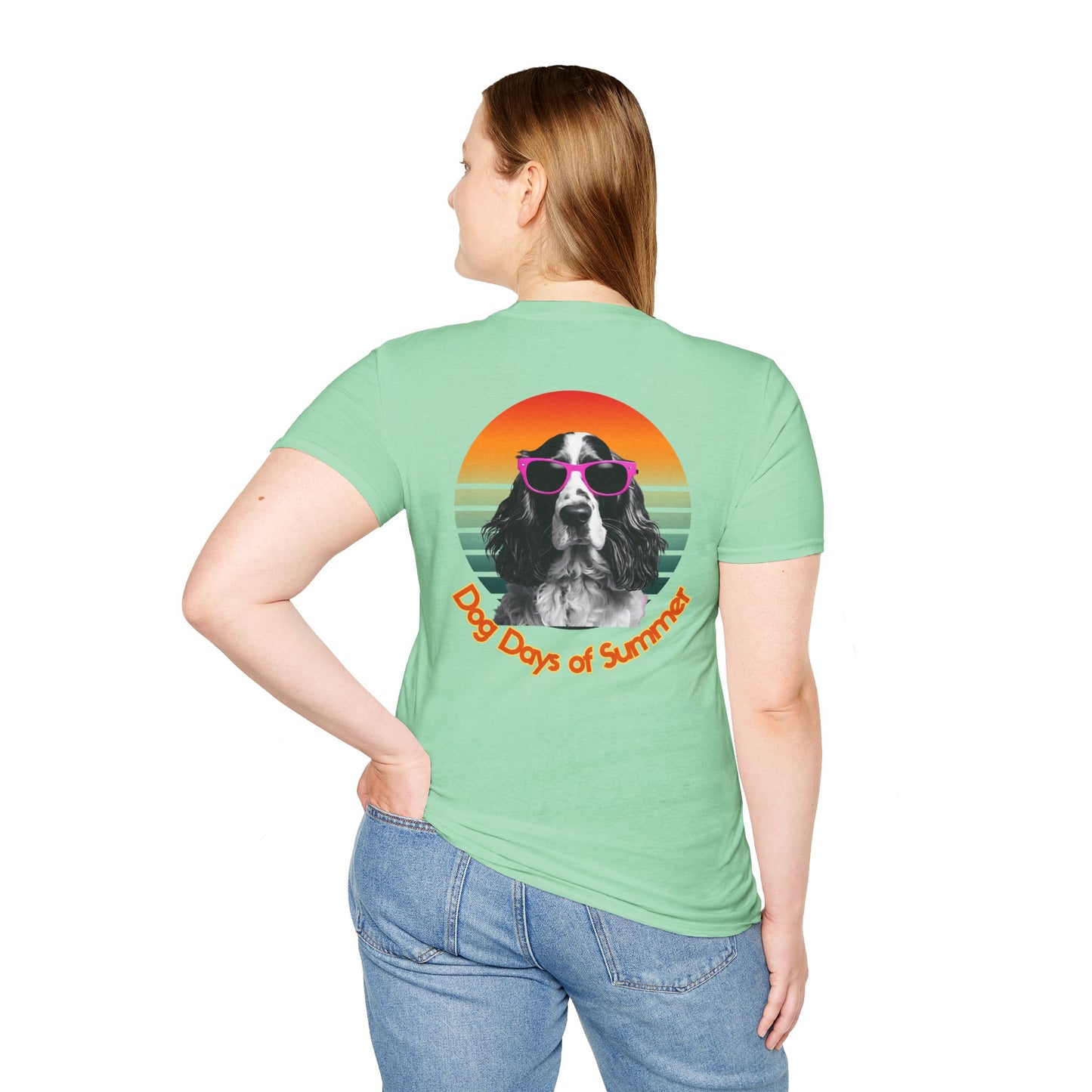 Cocker Spaniel, Dog Days of Summer Unisex T-Shirt, Casual Tee, Dog Lover Gift, Summer Apparel, Pet Lover T-Shirt, Vintage Style Shirt