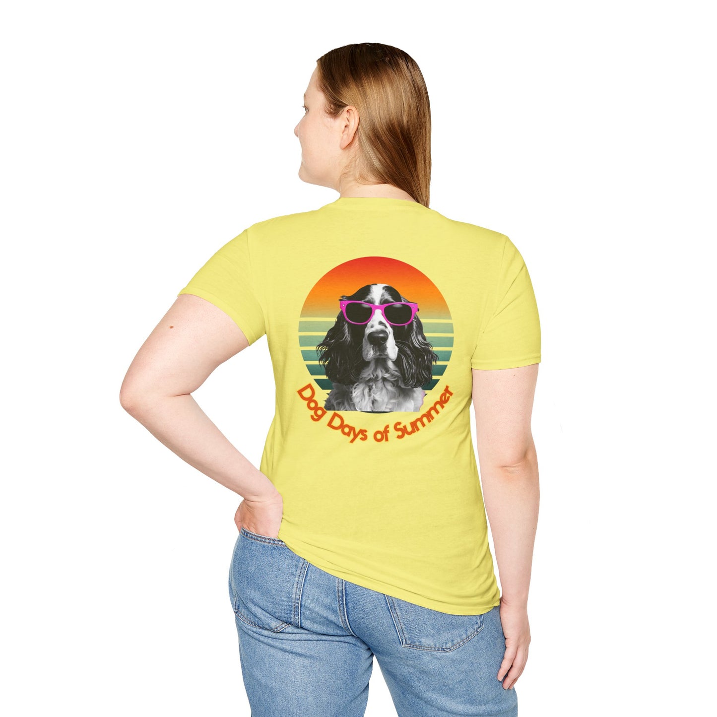 Cocker Spaniel, Dog Days of Summer Unisex T-Shirt, Casual Tee, Dog Lover Gift, Summer Apparel, Pet Lover T-Shirt, Vintage Style Shirt