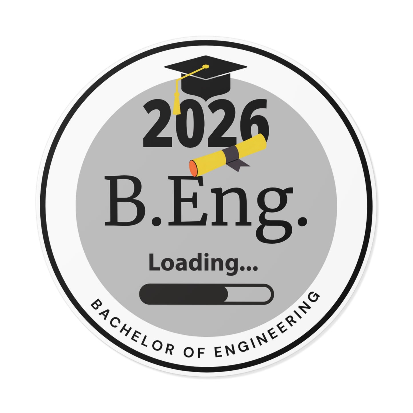 Vinyl Sticker - Bachelor of Engineering, Graduate Class of 2026, Future Graduate
