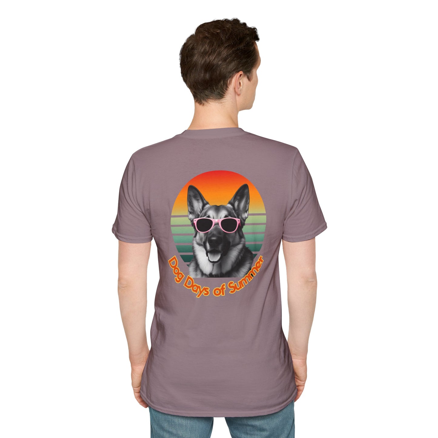 German Shepherd, Dog Days of Summer T-Shirt, Summer Tee, Pet Lover Gift, Fun Casual Wear, Vintage Style Shirt, Unisex Graphic T-Shirt