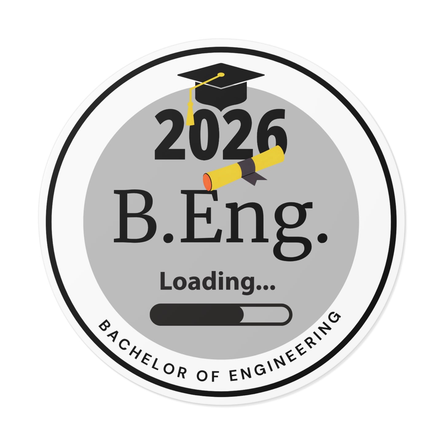 Vinyl Sticker - Bachelor of Engineering, Graduate Class of 2026, Future Graduate