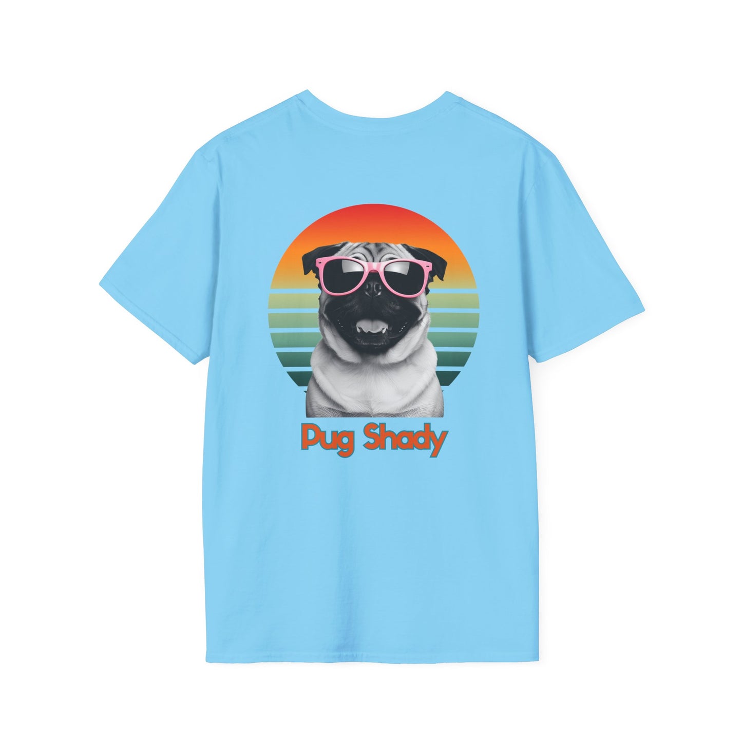 Pug, Retro Pug Shady T-Shirt, Fun Dog Lover Gift, Vintage Style Tee, Unisex Graphic Shirt, Casual Wear, Dog Mom Shirt