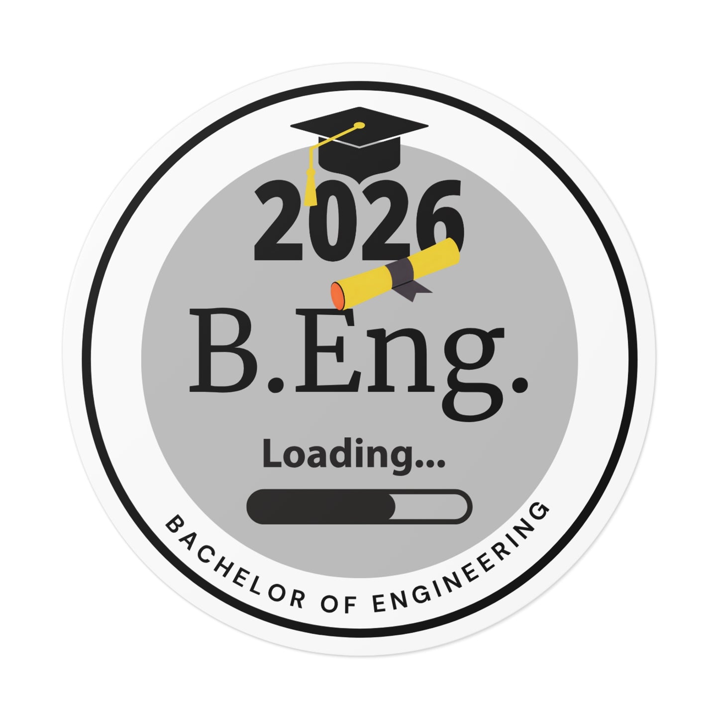 Vinyl Sticker - Bachelor of Engineering, Graduate Class of 2026, Future Graduate