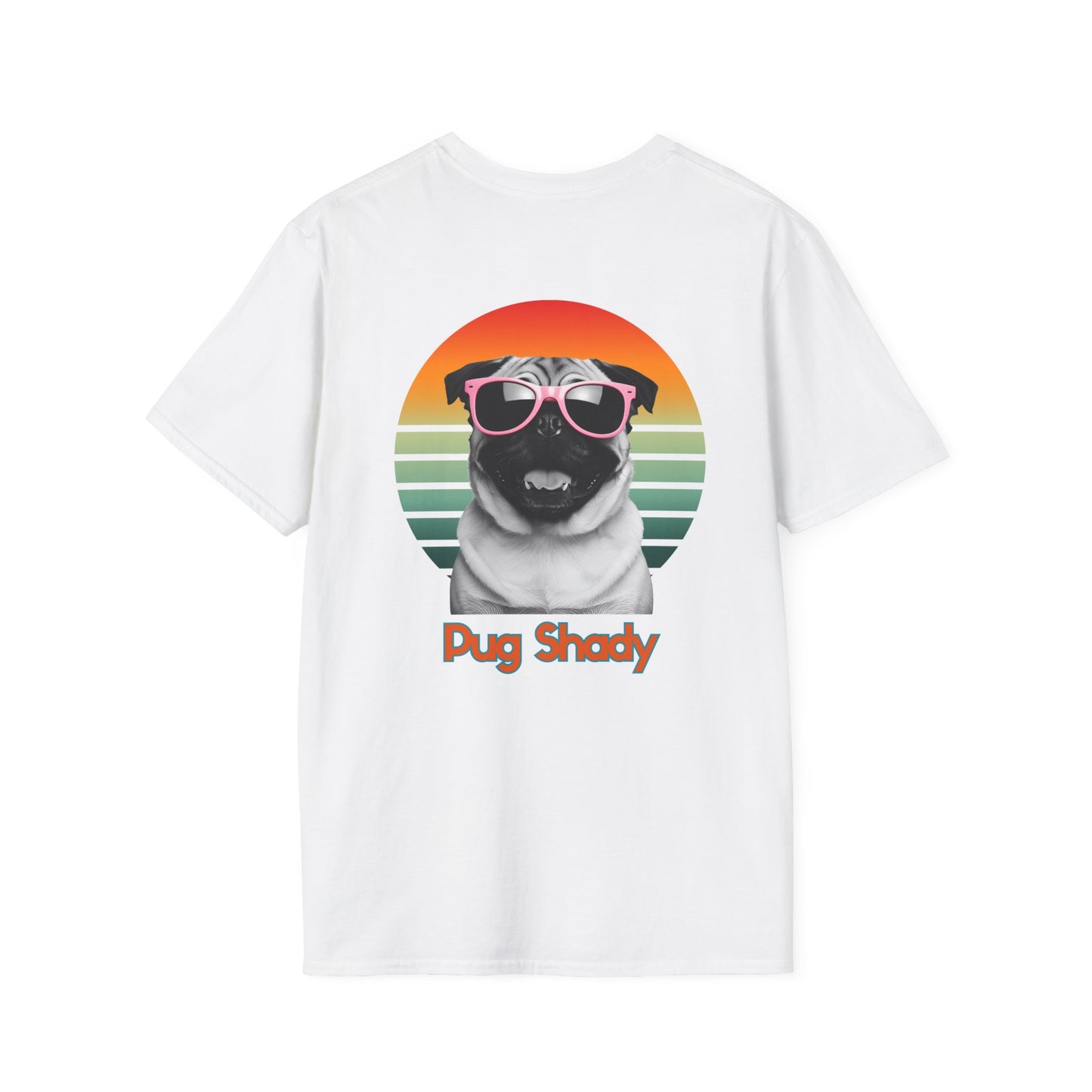 Pug, Retro Pug Shady T-Shirt, Fun Dog Lover Gift, Vintage Style Tee, Unisex Graphic Shirt, Casual Wear, Dog Mom Shirt