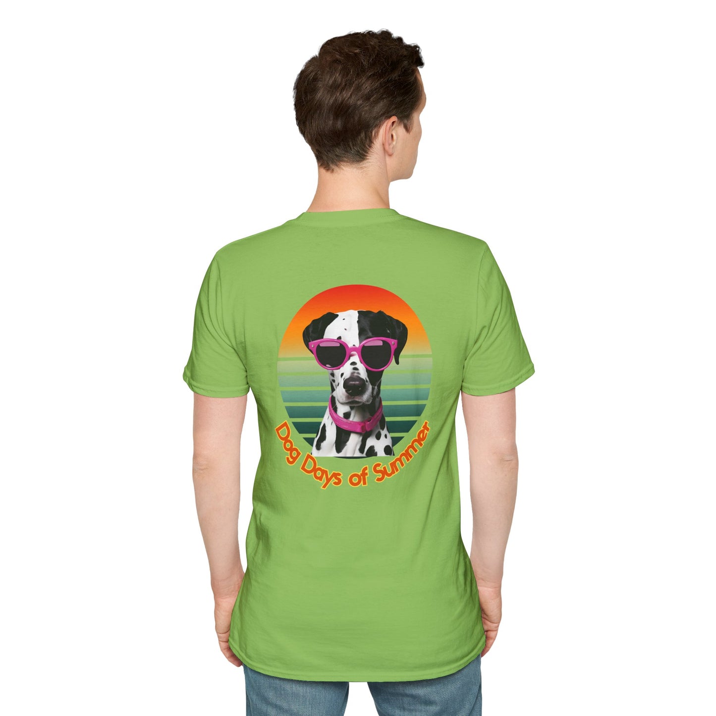 Dalmatian, Dog Days of Summer T-Shirt, Unisex Summer Tee, Pet Lover Gift, Casual Wear, Beach Vibes, Fun Dog Graphic Tee
