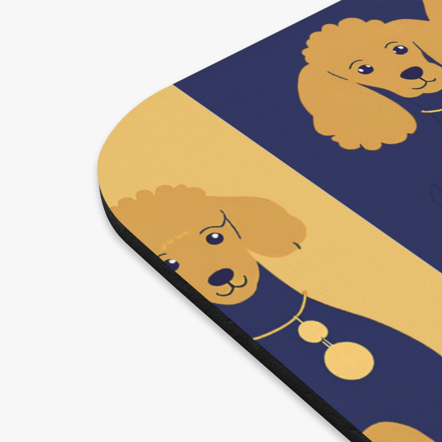 D9 Sorority Inspired Design- SGRHO: Mouse Pad - Blue and Gold Poodles