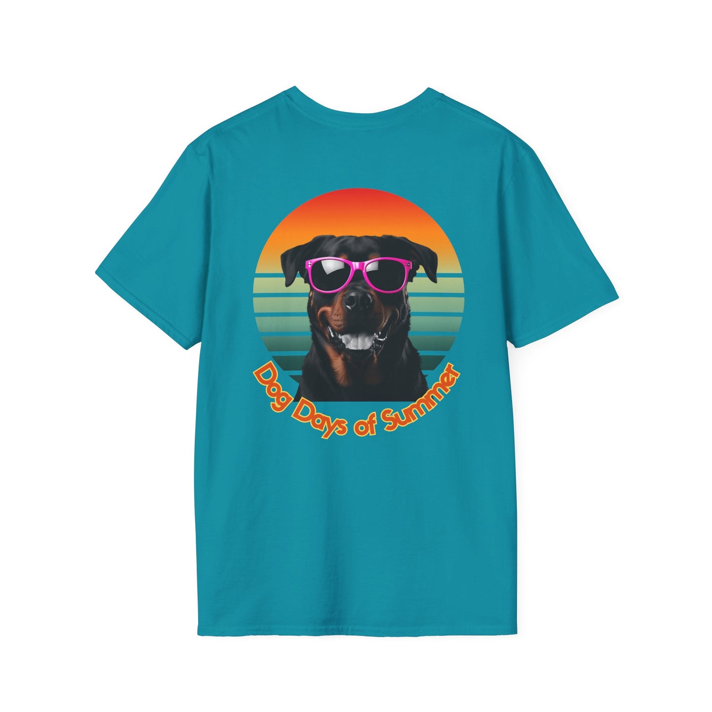 Rottweiler, Dog Days of Summer Unisex T-Shirt, Cute Pet Shirt, Summer Tee, Dog Lover Gift, Fun and Relaxed Style, Graphic Tee