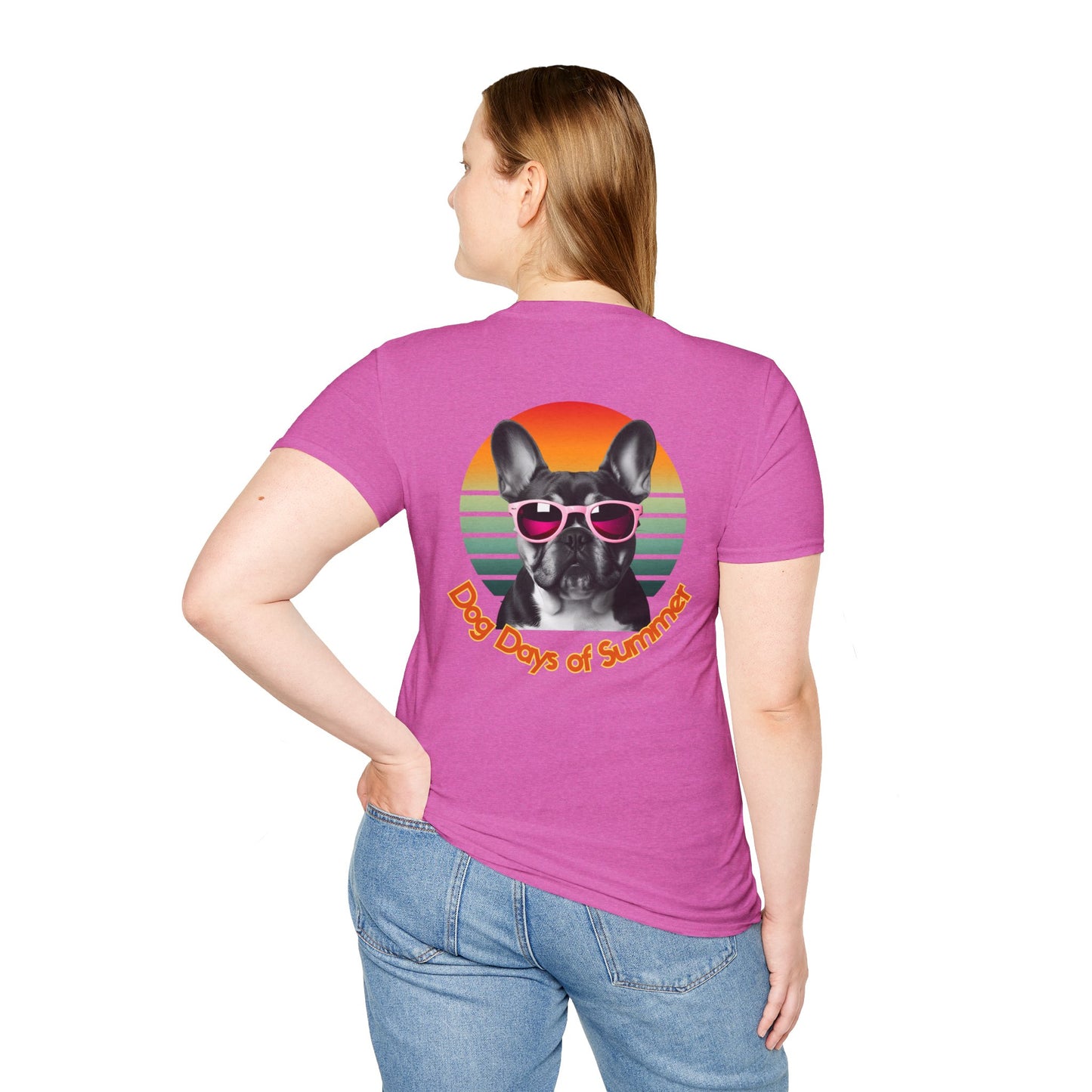 French Bulldog, Dog Days of Summer T-Shirt, Vintage Pet Tee, Summer T-Shirt, Dog Lover Gift, Unisex Graphic Tee, Animal Lovers Apparel
