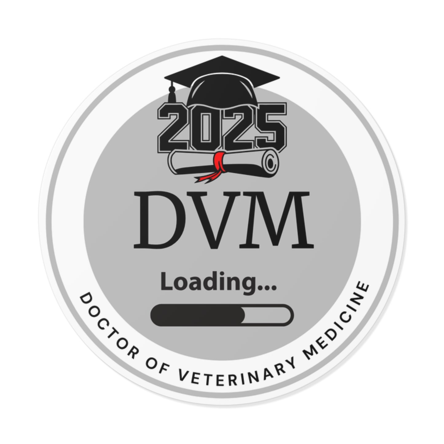 Vinyl Sticker - DVM Sticker, Doctor of Veterinary Medicine, Future Doctor, Graduation Loading