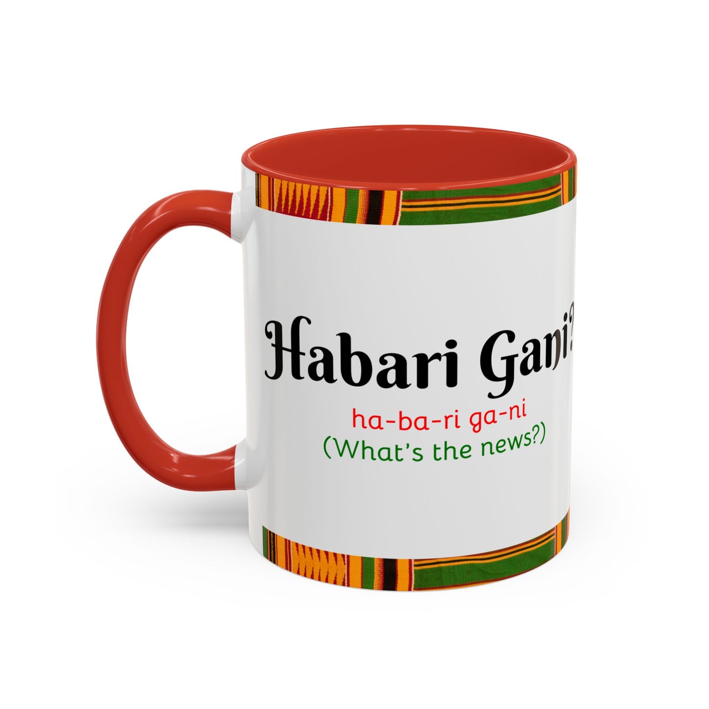 Kwanzaa Inspired Accent Coffee Mug, Vibrant African Heritage Mug, Ideal for Celebrations, Gift for Kwanzaa, Unique Everyday Use