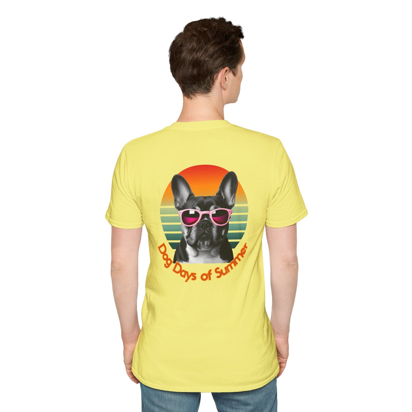 French Bulldog, Dog Days of Summer T-Shirt, Vintage Pet Tee, Summer T-Shirt, Dog Lover Gift, Unisex Graphic Tee, Animal Lovers Apparel