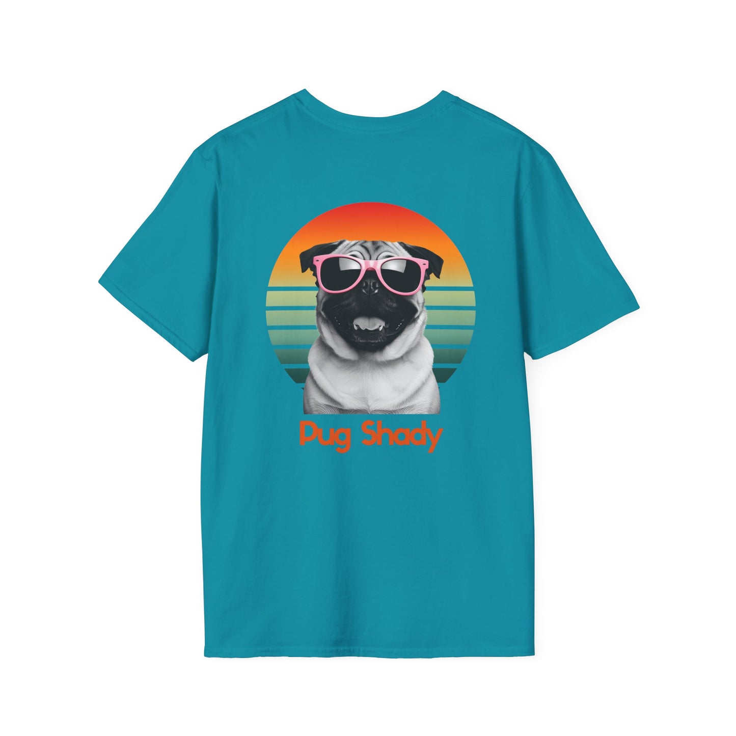 Pug, Retro Pug Shady T-Shirt, Fun Dog Lover Gift, Vintage Style Tee, Unisex Graphic Shirt, Casual Wear, Dog Mom Shirt