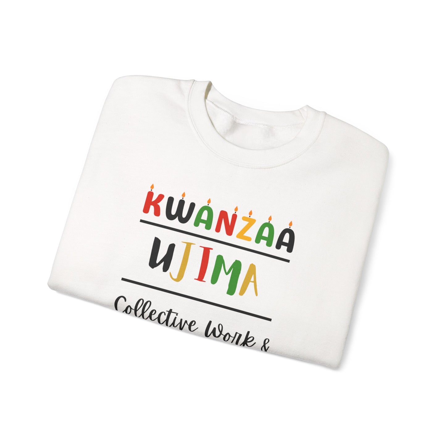 Ujima, Kwanzaa Unity Sweatshirt - Cozy Crewneck, Unisex Gift, Celebratory Apparel, Holiday Sweater, Unity Message