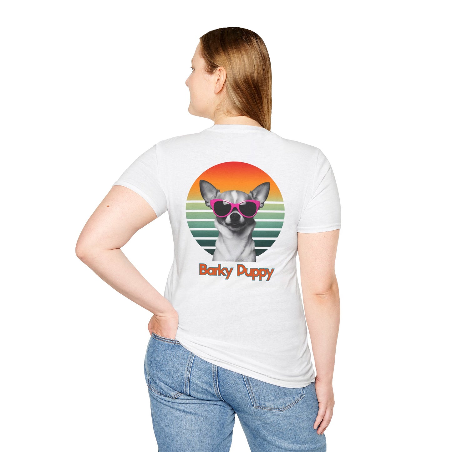 Chihuahua, Barky Puppy,  Stylish Dog Art T-Shirt, Pet Lover Gift, Summer Vibes Tee, Unisex Graphic Shirt, Cool Dog Apparel, Dog Owner Fashion