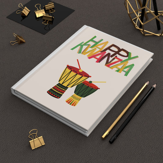 Kwanzaa IV. Hardcover Journal, Holiday Journal for Reflection, Motivational Notebook, Gift for Writers, Black History Celebrations, Kwanzaa Gift