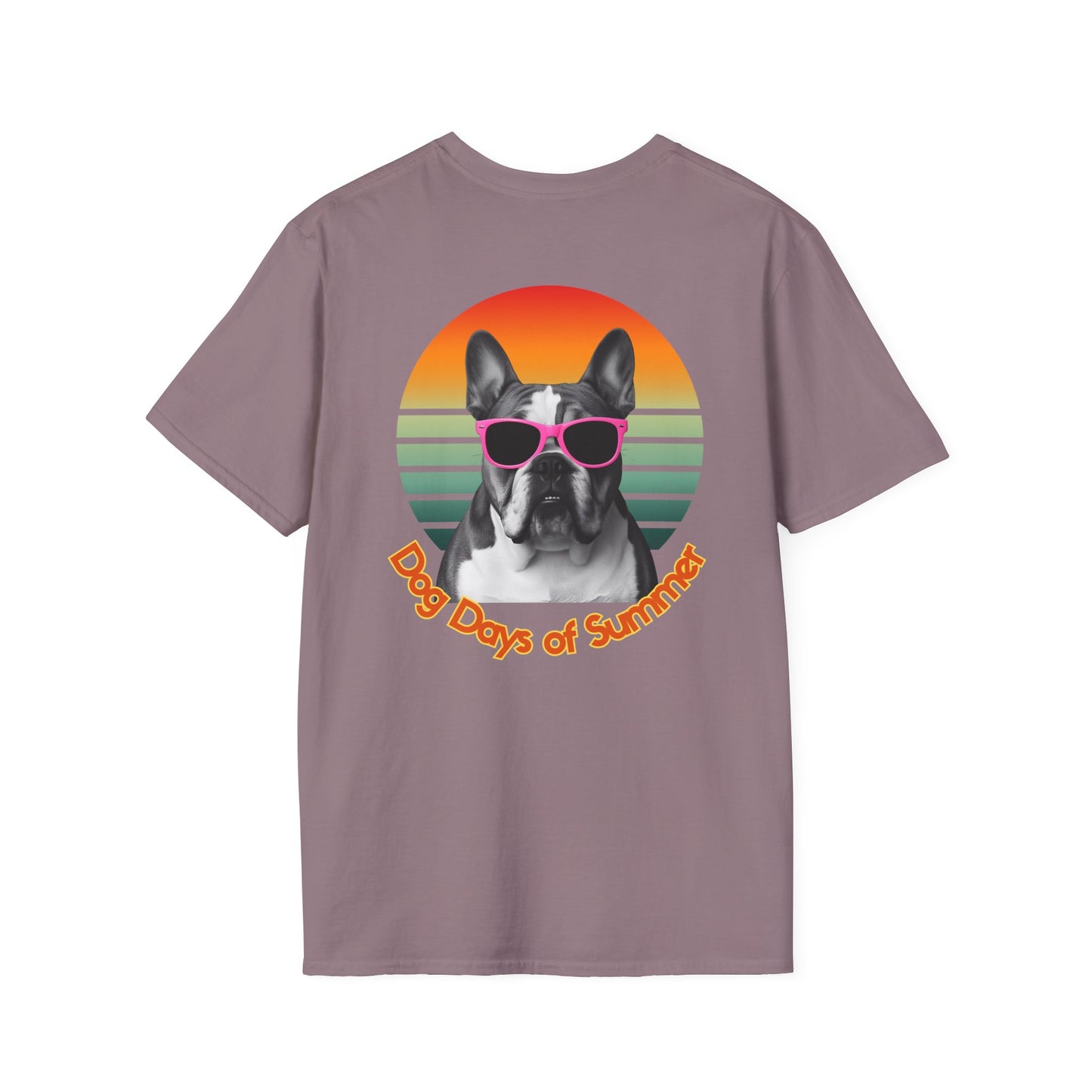 Bulldog, Dog Days of Summer T-Shirt, Summer Tee, Dog Lover Gift, Funny Dog Shirt, Pets Apparel, Summer Outfit, Casual Wear