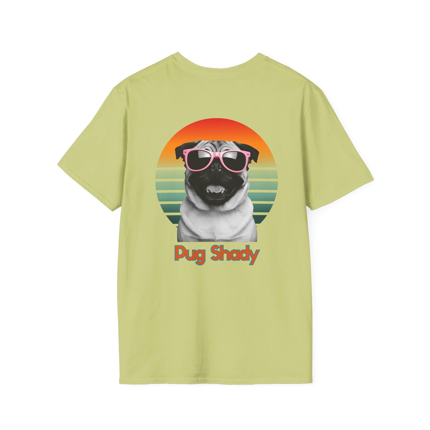 Pug, Retro Pug Shady T-Shirt, Fun Dog Lover Gift, Vintage Style Tee, Unisex Graphic Shirt, Casual Wear, Dog Mom Shirt