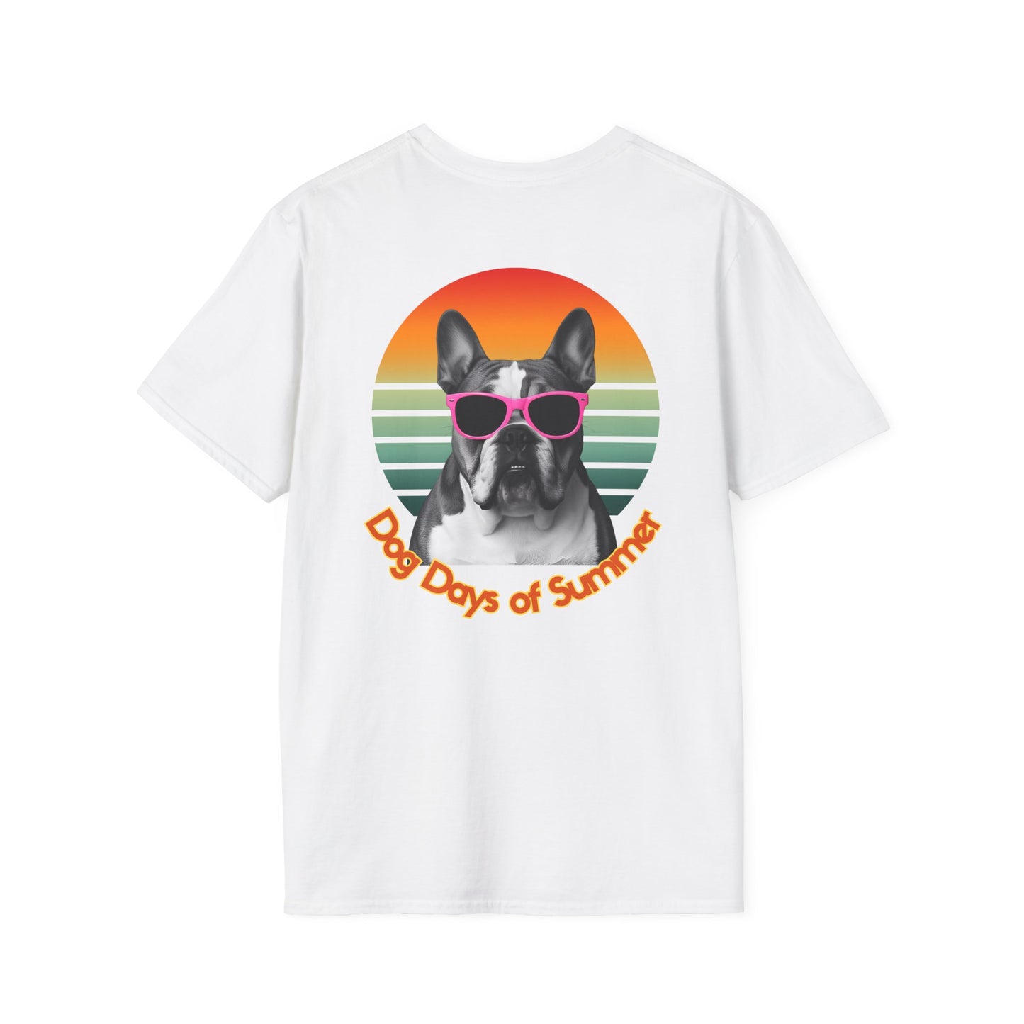 Bulldog, Dog Days of Summer T-Shirt, Summer Tee, Dog Lover Gift, Funny Dog Shirt, Pets Apparel, Summer Outfit, Casual Wear
