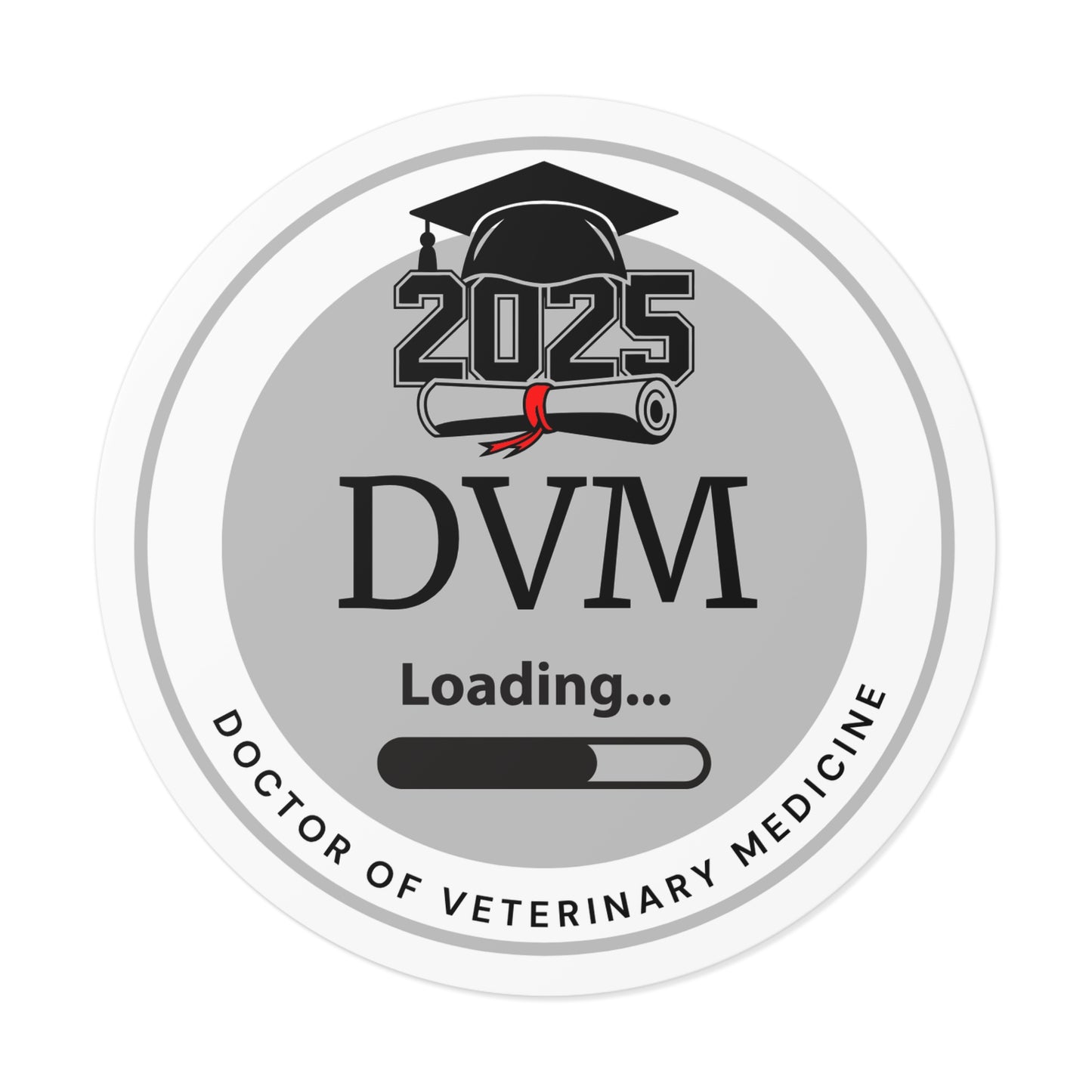 Vinyl Sticker - DVM Sticker, Doctor of Veterinary Medicine, Future Doctor, Graduation Loading