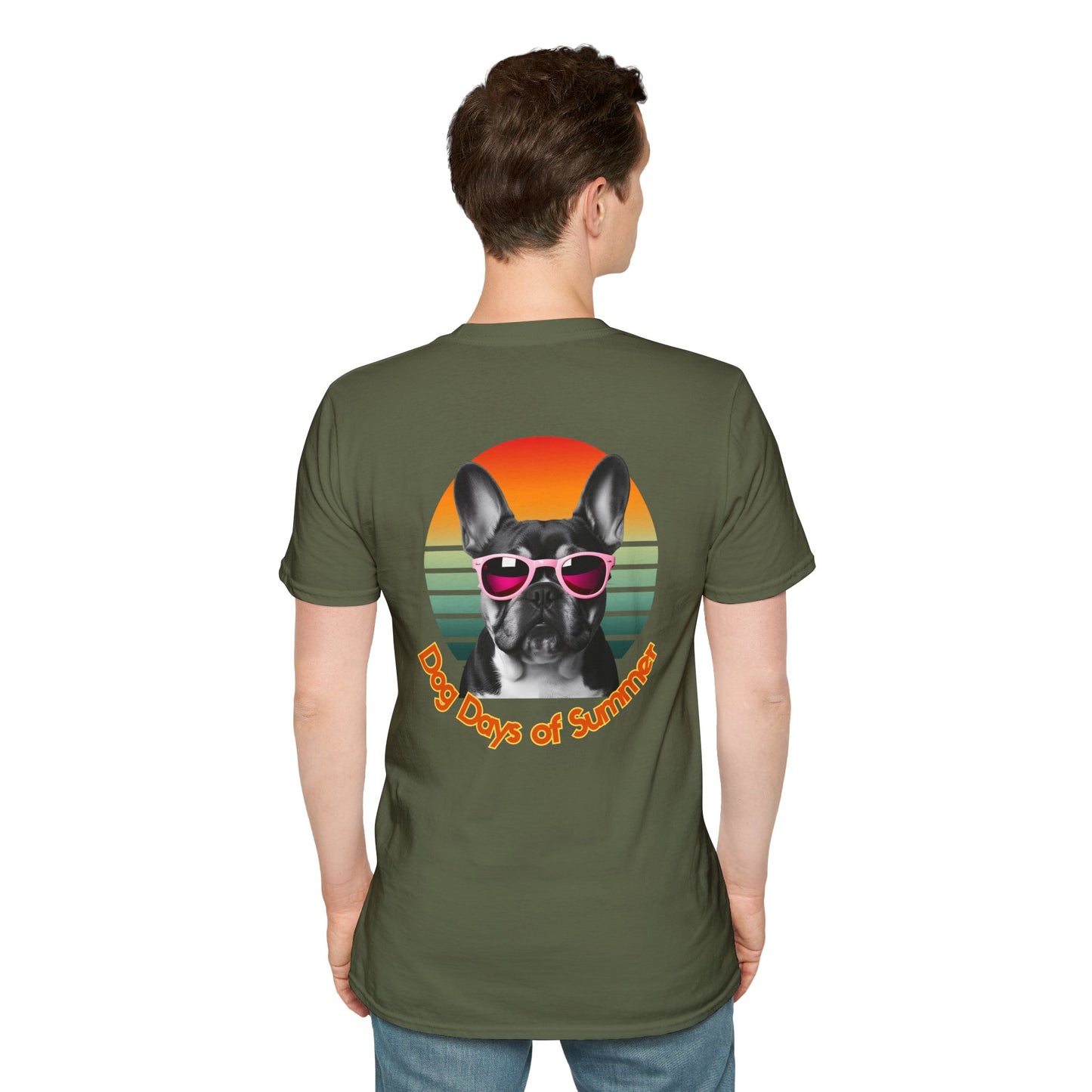 French Bulldog, Dog Days of Summer T-Shirt, Vintage Pet Tee, Summer T-Shirt, Dog Lover Gift, Unisex Graphic Tee, Animal Lovers Apparel